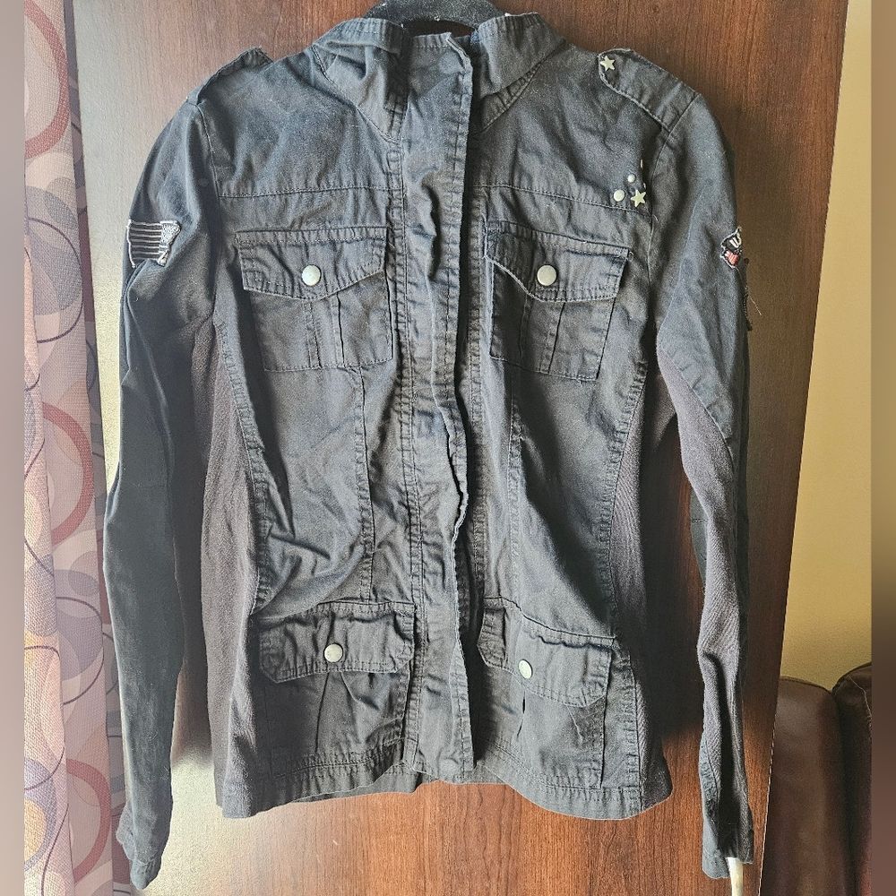 Ashley By 26 International Black Military Style Jacket